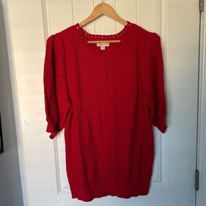 Knox Rose Red Crew Neck Sweater